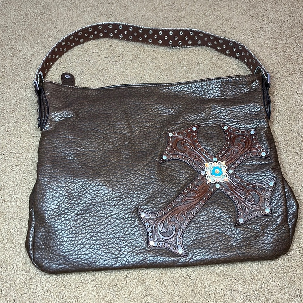 Brown cross purse